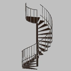 Винтовая лестница модель dwg