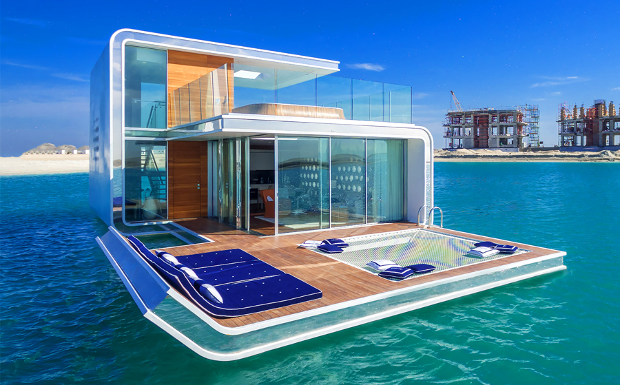 Плавающие дома Floating Seahouse в Дубае построены
