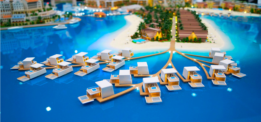 Плавающие дома Floating Seahouse в Дубае проект