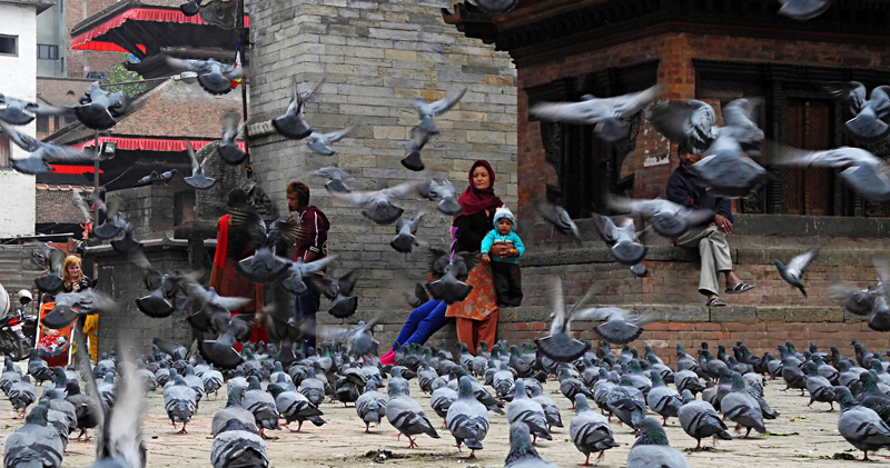 Площадь Дурбар в Катманду архитектура востока Непал