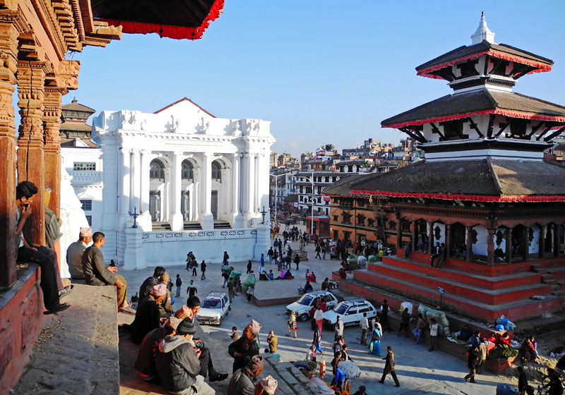 Площадь Дурбар в Катманду архитектура востока Непал