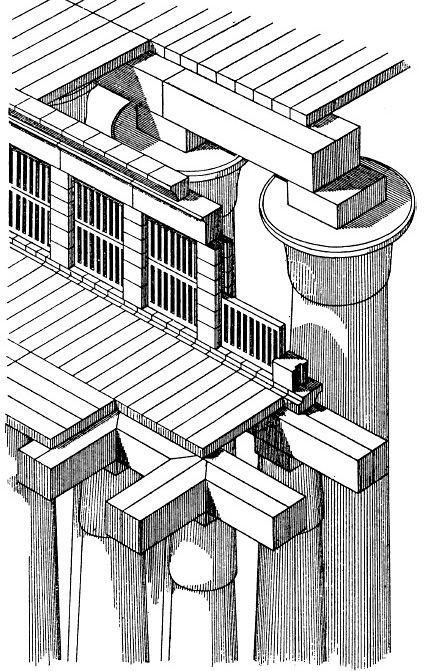 архитектура древнего египта колонны балки плиты