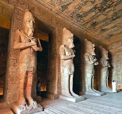 архитектура древнего египта колонны статуи