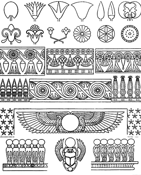 архитектура древнего египта орнаменты