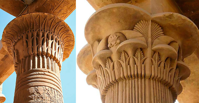 архитектура древнего египта колонны