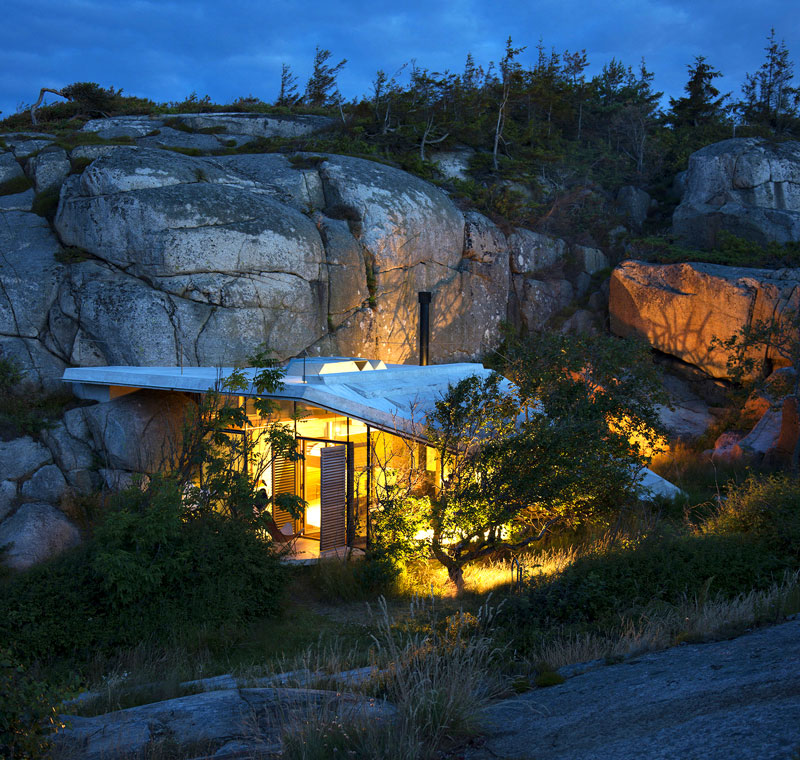 мини-дом с панорамной крышей в Норвегии