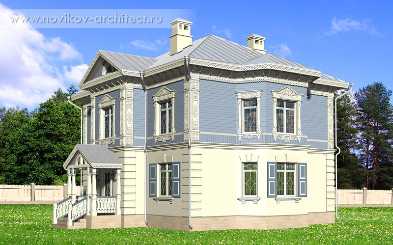 проект фасадов русский стиль
